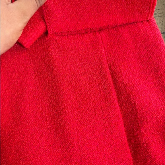 ST.JOHN Red Blazer Wood blend Gold Buttons - Picture 3 of 7